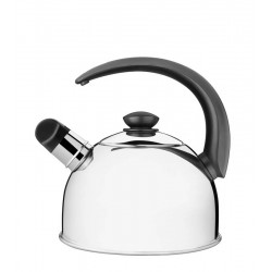 CHALEIRA COM APITO EM ACO INOX CABO PRETO 2.1 L TRAMONTINA