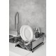 ESCORREDOR DE LOUCA PLURALE EM ACO INOX PRETO COM SECADOR E PORTA TALHERES TRAMONTINA