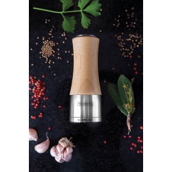 MOEDOR REALCE SAL OU PIMENTA EM BAMBU E ACO INOX COM MOINHO EM CERAMICA TRAMONTINA