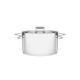 CACAROLA BRAVA FUNDA EM ACO INOX FUNDO TRIPLO COM TAMPA PLANA E ALCAS 20 CM 3.6 L TRAMONTINA