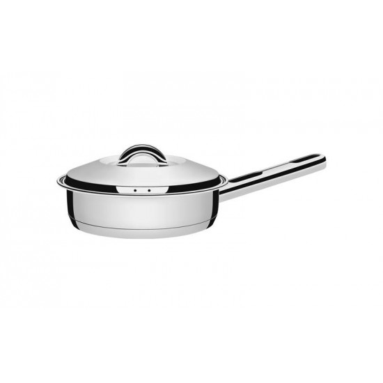 FRIGIDEIRA EM ACO INOX FUNDO TRIPLO COM TAMPA E CABO 20 CM 2.1 L TRAMONTINA