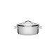 CACAROLA RASA SOLAR EM ACO INOX FUNDO TRIPLO COM TAMPA E ALCAS 16 CM 1.4 L TRAMONTINA