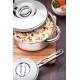 CACAROLA RASA SOLAR EM ACO INOX FUNDO TRIPLO COM TAMPA E ALCAS 16 CM 1.4 L TRAMONTINA