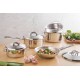 CACAROLA RASA SOLAR EM ACO INOX FUNDO TRIPLO COM TAMPA E ALCAS 16 CM 1.4 L TRAMONTINA