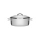CACAROLA SOLAR RASA EM ACO INOX FUNDO TRIPLO COM TAMPA E ALCAS 20 CM 2.9 L TRAMONTINA