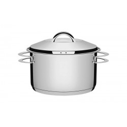 CACAROLA SOLAR FUNDA EM ACO INOX FUNDO TRIPLO COM TAMPA E ALCAS 24 CM 6.1 L TRAMONTINA