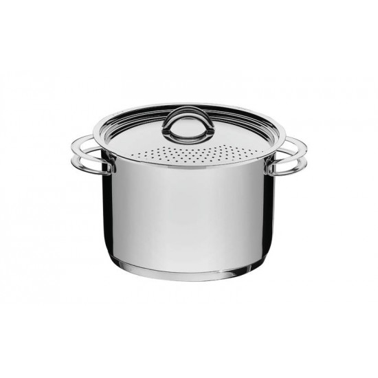 ESPAGUETEIRA SOLAR EM ACO INOX FUNDO TRIPLO COM TAMPA E ALCAS 24 CM 7.7 L TRAMONTINA