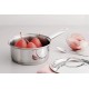 PANELA COCOTTE PROFESSIONAL EM ACO INOX COM FUNDO TRIPLO E TAMPA PLANA 14 CM 1.1 L TRAMONTINA