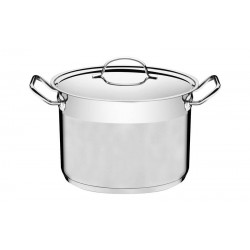 CALDEIRAO PROFESSIONAL EM ACO INOX FUNDO TRIPLO TAMPA PLANA DETALHE SATINADO 24 CM 7.8 L TRAMONTINA