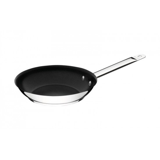 FRIGIDEIRA PROFESSIONAL RASA EM ACO INOX FUNDO TRIPLO EM ANTIADERENTE CABO 20 CM 1.1 L TRAMONTINA