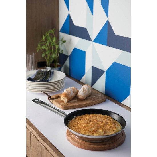 FRIGIDEIRA PROFESSIONAL RASA EM ACO INOX FUNDO TRIPLO EM ANTIADERENTE CABO 20 CM 1.1 L TRAMONTINA