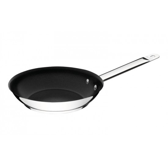 FRIGIDEIRA PROFESSIONAL RASA EM ACO INOX FUNDO TRIPLO EM ANTIADERENTE CABO 26 CM 2 L TRAMONTINA
