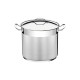 CALDEIRAO PROFESSIONAL EM ACO INOX FUNDO TRIPLO COM TAMPA E ALCAS 24 CM 9.6 L TRAMONTINA