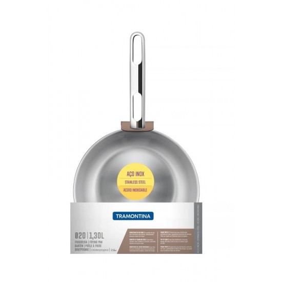 FRIGIDEIRA ALLEGRA EM AÇO INOX COM FUNDO TRIPLO 20 CM 1.30 L TRAMONTINA