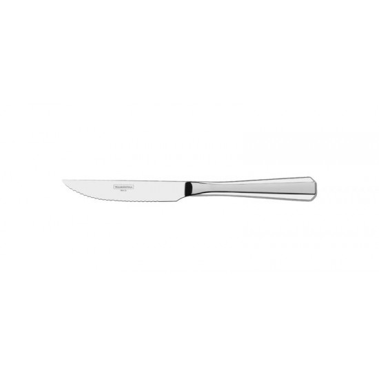 FACA PARA CHURRASCO OPERA EM ACO INOX FORJADO ACABAMENTO ALTO BRILHO E FAIXA SATINADA TRAMONTINA