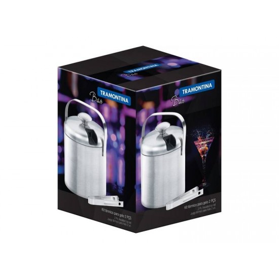 KIT TERMICO PARA GELO COSMOS EM ACO INOX 2 PECAS TRAMONTINA