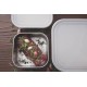 JOGO DE POTES FREEZINOX QUADRADOS EM ACO INOX COM TAMPA PLASTICA 3 PECAS TRAMONTINA
