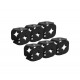CONJUNTO DE ARGOLAS PARA GUARDANAPO PRETO EM ACO INOX 6 PECAS TRAMONTINA