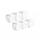 CONJUNTO DE ARGOLAS PARA GUARDANAPO BRANCO EM ACO INOX 6 PECAS TRAMONTINA