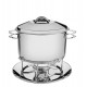 RECHAUD SOLAR EM ACO INOX FUNDO TRIPLO COM FOGAREIRO E TAMPA DE INOX 7.8 L TRAMONTINA