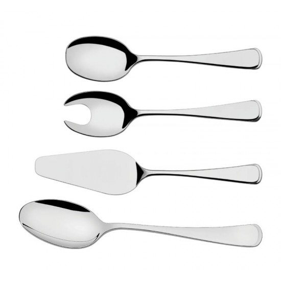 JOGO DE UTENSILIOS MONACO EM ACO INOX ACABAMENTO ALTO BRILHO 4 PECAS TRAMONTINA