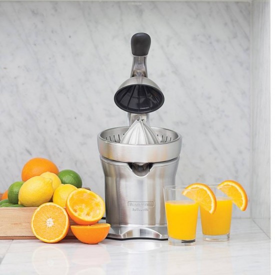 ESPREMEDOR DE FRUTAS TRAMONTINA BY BREVILLE EM ALUMÍNIO FUNDIDO FOSCO EXPRESS PRATA