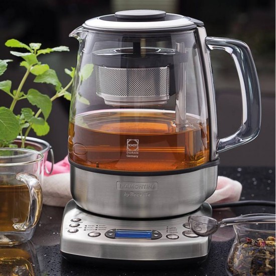 BULE ELÉTRICO TRAMONTINA BY BREVILLE GOURMET TEA JARRA VIDRO 1,5 LITROS PRATA