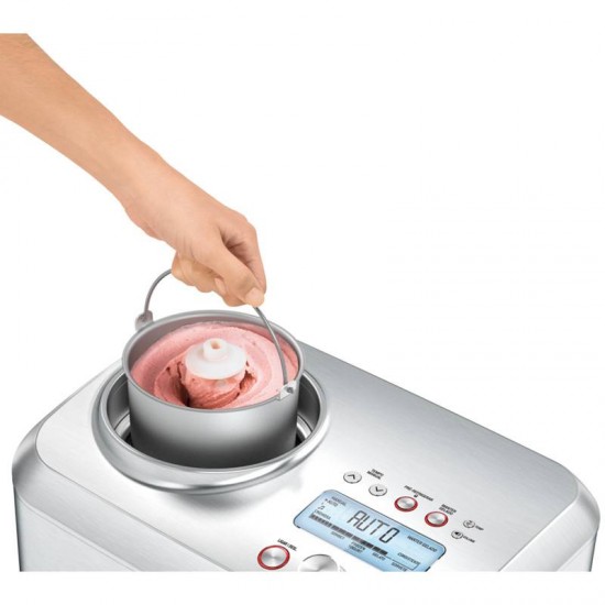 SORVETEIRA TRAMONTINA BY BREVILLE EM AÇO INOX GELATO EXPRESS PRATA