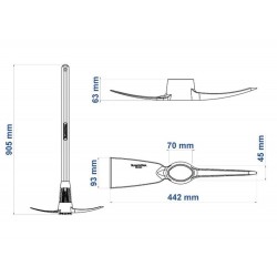 PICARETA METALICA ALVIAO TAMANHO 4 CABO DE MADEIRA DE 90 CM TRAMONTINA