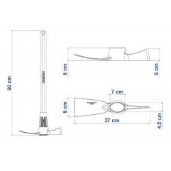 PICARETA METALICA CHIBANCA TAMANHO 4 CABO DE MADEIRA DE 90 CM TRAMONTINA