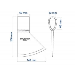 MACHADO METALICO SOLDADO TAMANHO 3.5 COM OLHO 58 X 30 MM SEM CABO TRAMONTINA