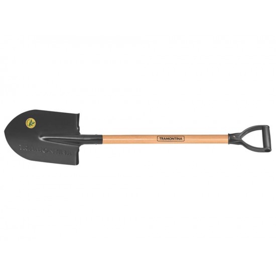 VANGA COM PONTA METALICA 402 00 COM CABO DE MADEIRA DE 71 CM E COM EMPUNHADURA PLASTICA TRAMONTINA
