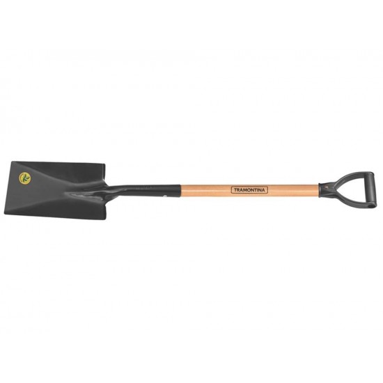 VANGA QUADRADA METALICA 424 00 CABO MADEIRA DE 71CM E EMPUNHADURA PLASTICA TRAMONTINA