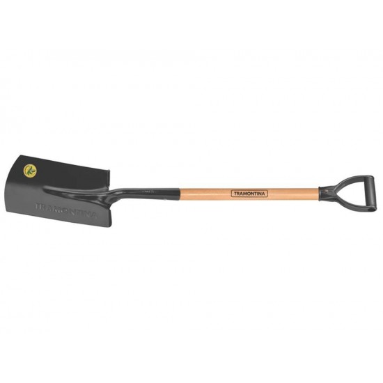 VANGA QUADRADA METALICA 427 00 CABO MADEIRA 71CM E EMPUNHADURA PLASTICA TRAMONTINA