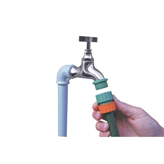 ADAPTADOR EM PLASTICO COM ENGATE ROSQUEADO PARA MANGUEIRA 1 2 PARA JARDIM TRAMONTINA