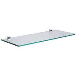 PRATELEIRA DE VIDRO MODELO GLASS RETA DE 8 MM DE ESPESSURA COM SUPORTE INJETADO TRAMONTINA