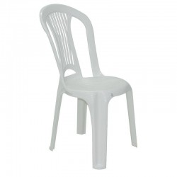 CADEIRA PLASTICA MONOBLOCO ATLANTIDA ECONOMY BRANCA