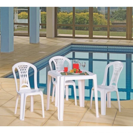 CADEIRA PLASTICA MONOBLOCO LAGUNA ECONOMY BRANCA
