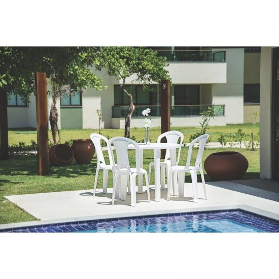 CADEIRA PLASTICA MONOBLOCO TORRES ECONOMY BRANCA