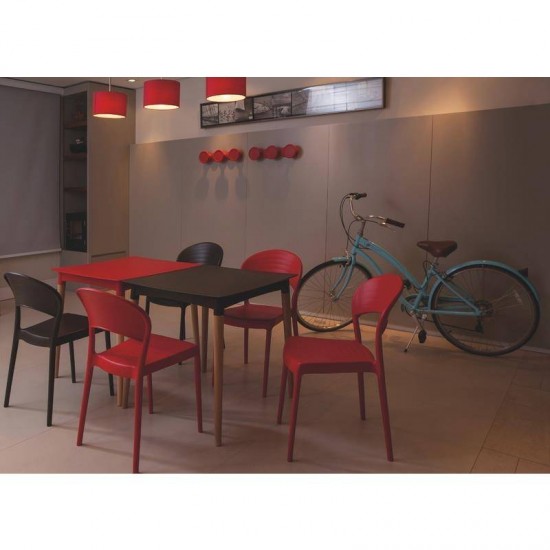 CADEIRA PLASTICA MONOBLOCO SISSI VERMELHA