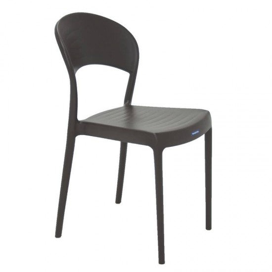 CADEIRA PLASTICA MONOBLOCO SISSI MARRON