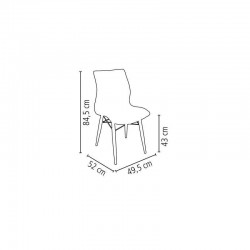 CADEIRA PLASTICA MAJA BI-COLOR PRETA E BRANCA COM BASE 3-D