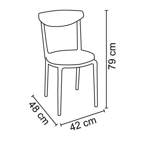 CADEIRA PLASTICA MONTAVEL LUNA 2 BASE BRANCA E ASSENTO CARAMELO