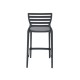 CADEIRA PLASTICA MONOBLOCO SOFIA GRAFITE ENCOSTO VAZADO HORIZONTAL BAR E RESIDENCIA TRAMONTINA
