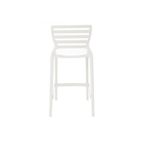 CADEIRA PLASTICA MONOBLOCO SOFIA BRANCA ENCOSTO VAZADO HORIZONTAL BAR E RESIDENCIA TRAMONTINA