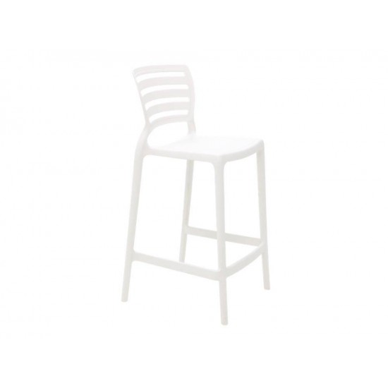 CADEIRA PLASTICA MONOBLOCO SOFIA BRANCA ENCOSTO VAZADO HORIZONTAL BAR E RESIDENCIA TRAMONTINA