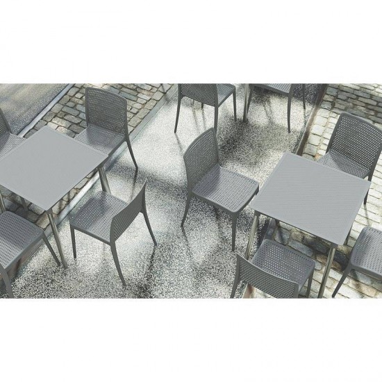CADEIRA PLASTICA MONOBLOCO ISABELLE MARRON