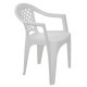CADEIRA PLASTICA MONOBLOCO COM BRACOS IGUAPE BRANCA