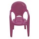 CADEIRA PLASTICA MONOBLOCO COM BRACOS INFANTIL TIQUETAQUE ROSA