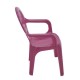 CADEIRA PLASTICA MONOBLOCO COM BRACOS INFANTIL ESTAMPADA CATTY ROSA